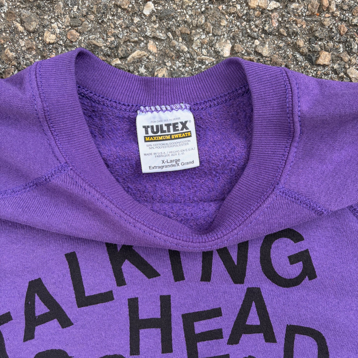 Talking Heads on Vintage Sweatshirt