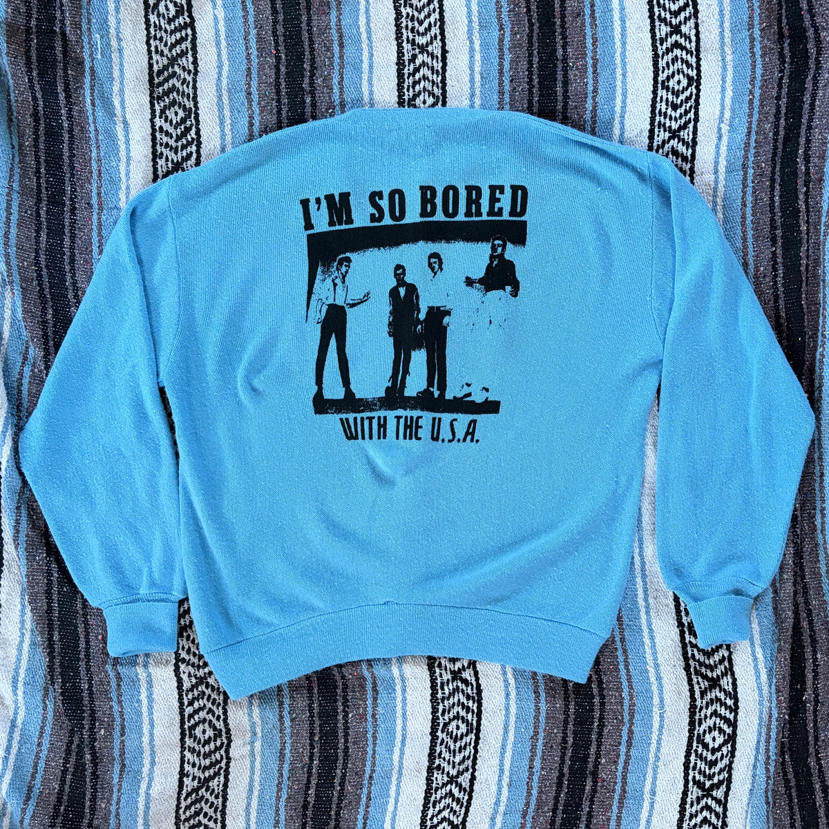 The Clash on Vintage Cardigan