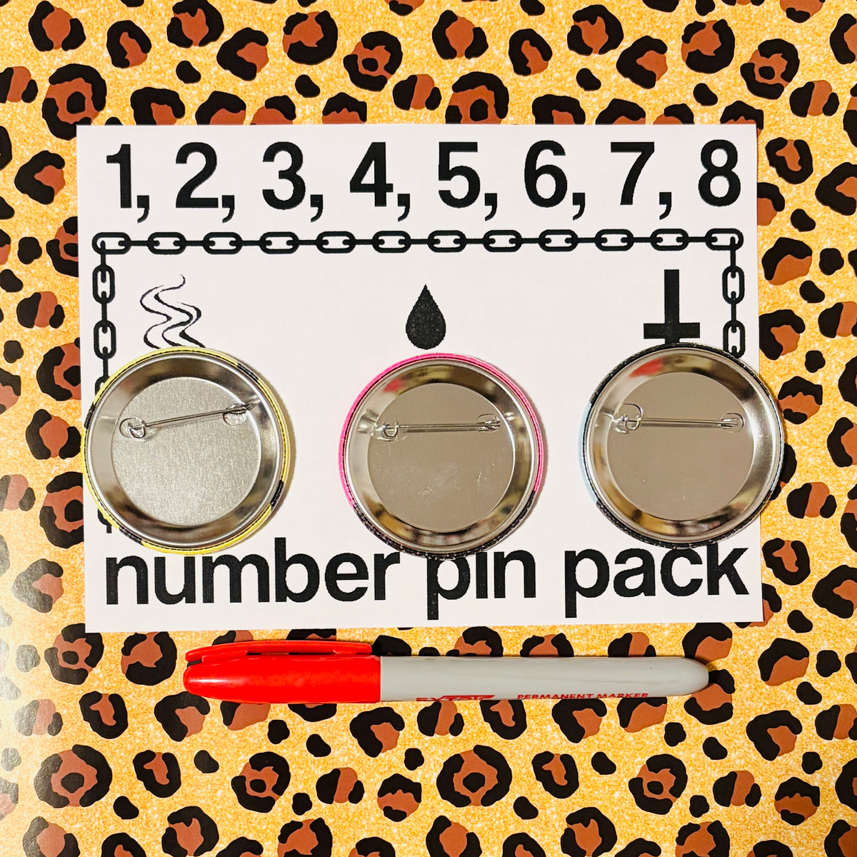 Numbers Pin Pack