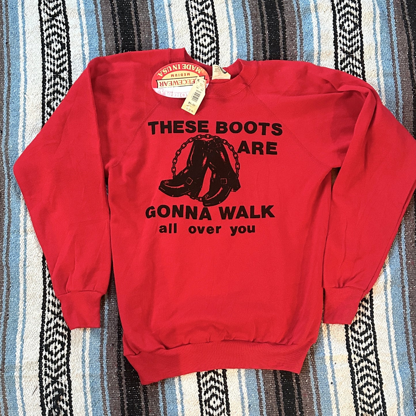 These Boots Are Made For Walking on Vintage Sweatshirts