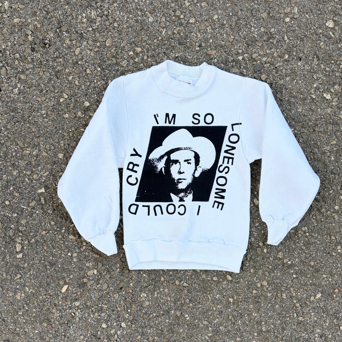 Hank Williams on Vintage Kid's Sweatshirt