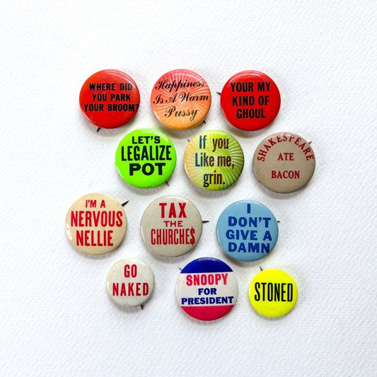 1960s Counterculture Pins