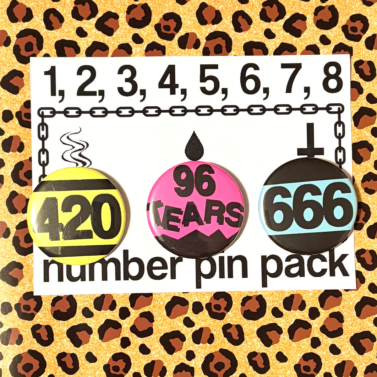 Numbers Pin Pack