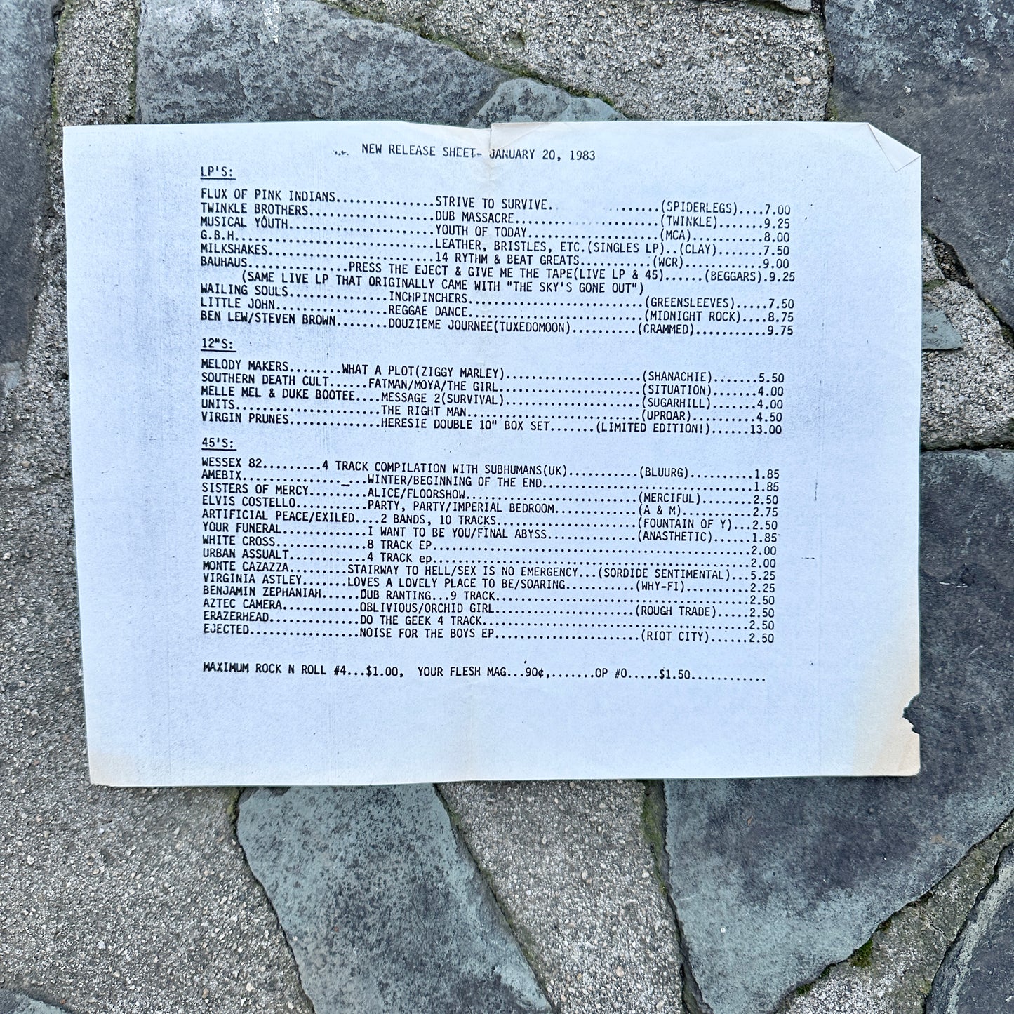 Vintage Punk Ephemera
