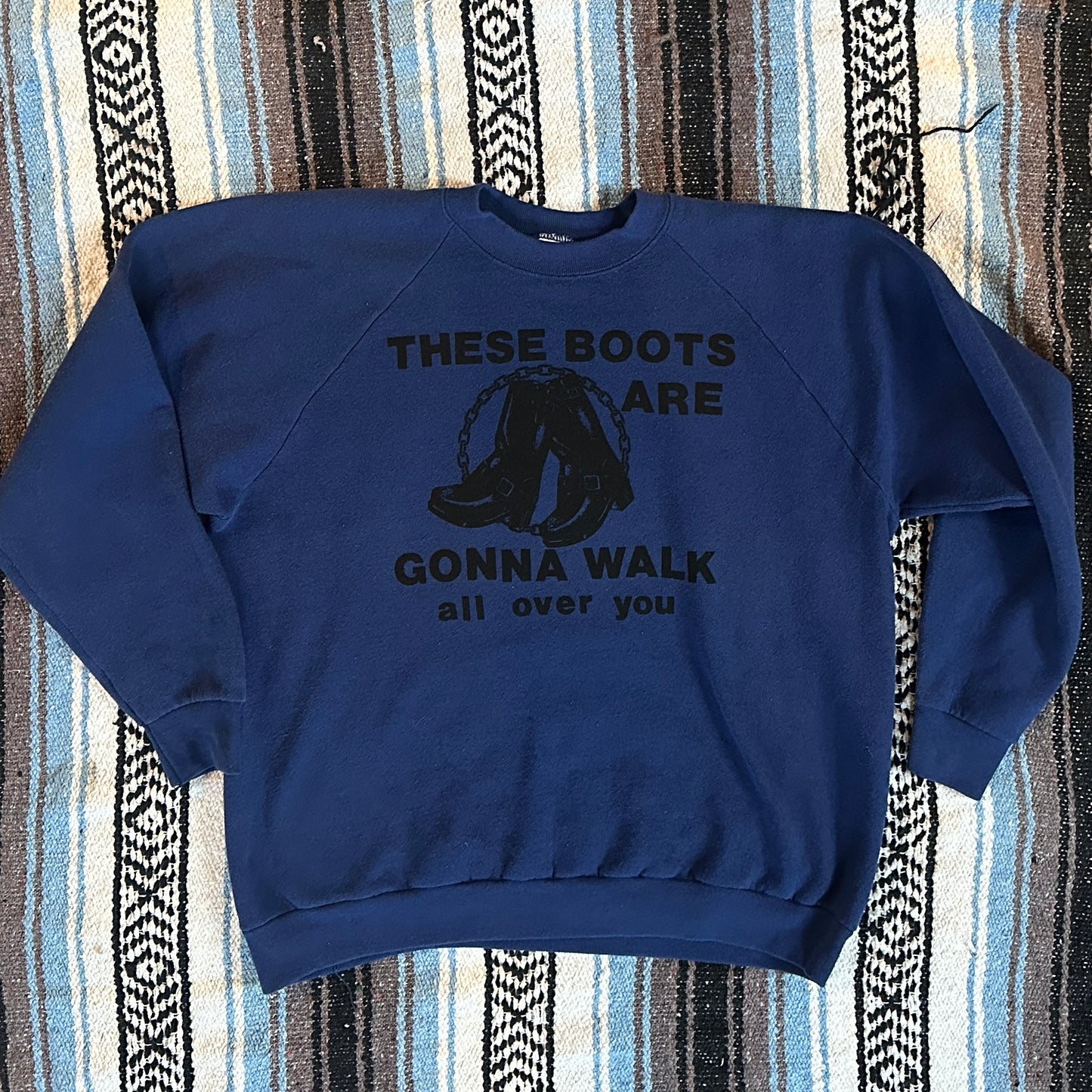 These Boots Are Made For Walking on Vintage Sweatshirts