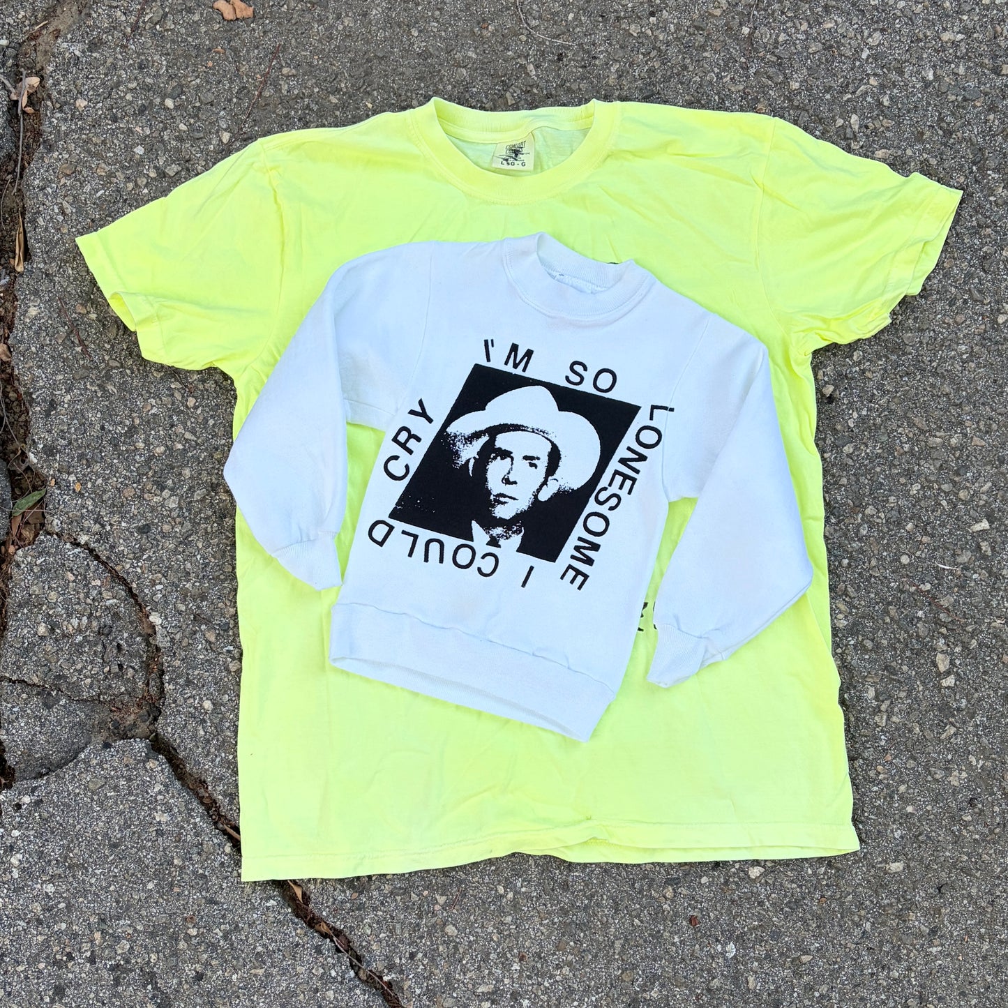 Hank Williams on Vintage Kid's Sweatshirt