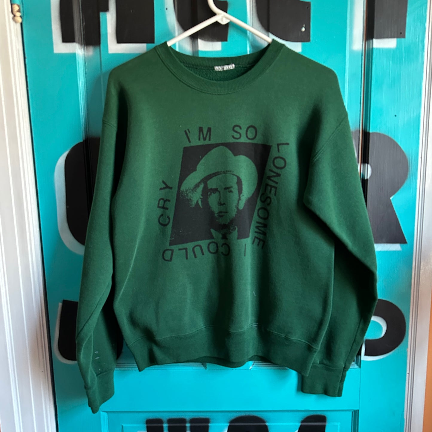 Hank Williams on Vintage Sweatshirt