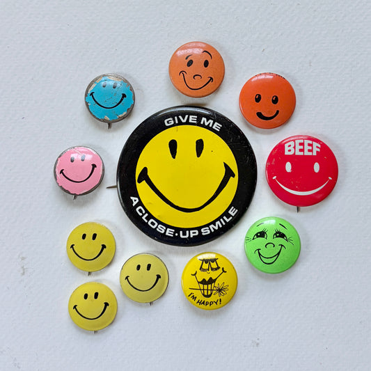 Vintage '60s/70s Smiley Face Pins