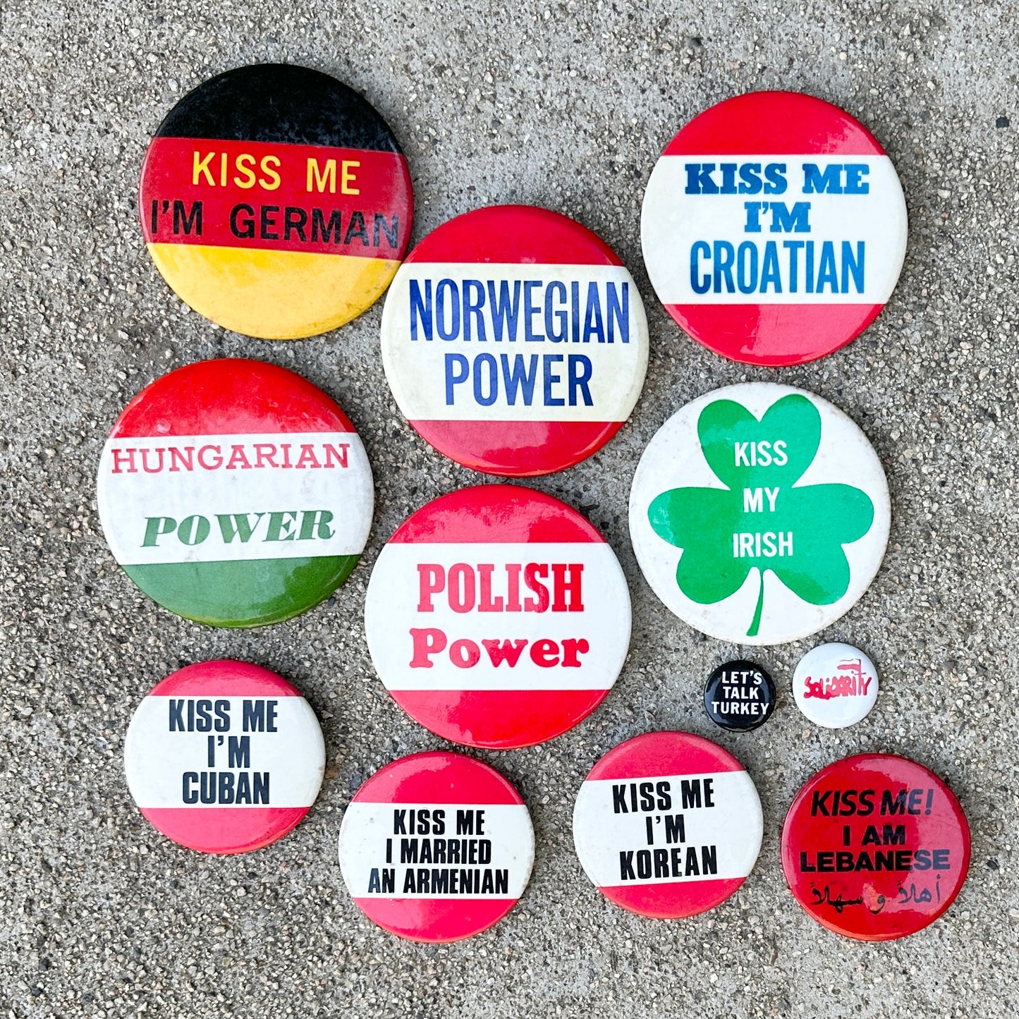 Vintage Country/Kiss Me Pins