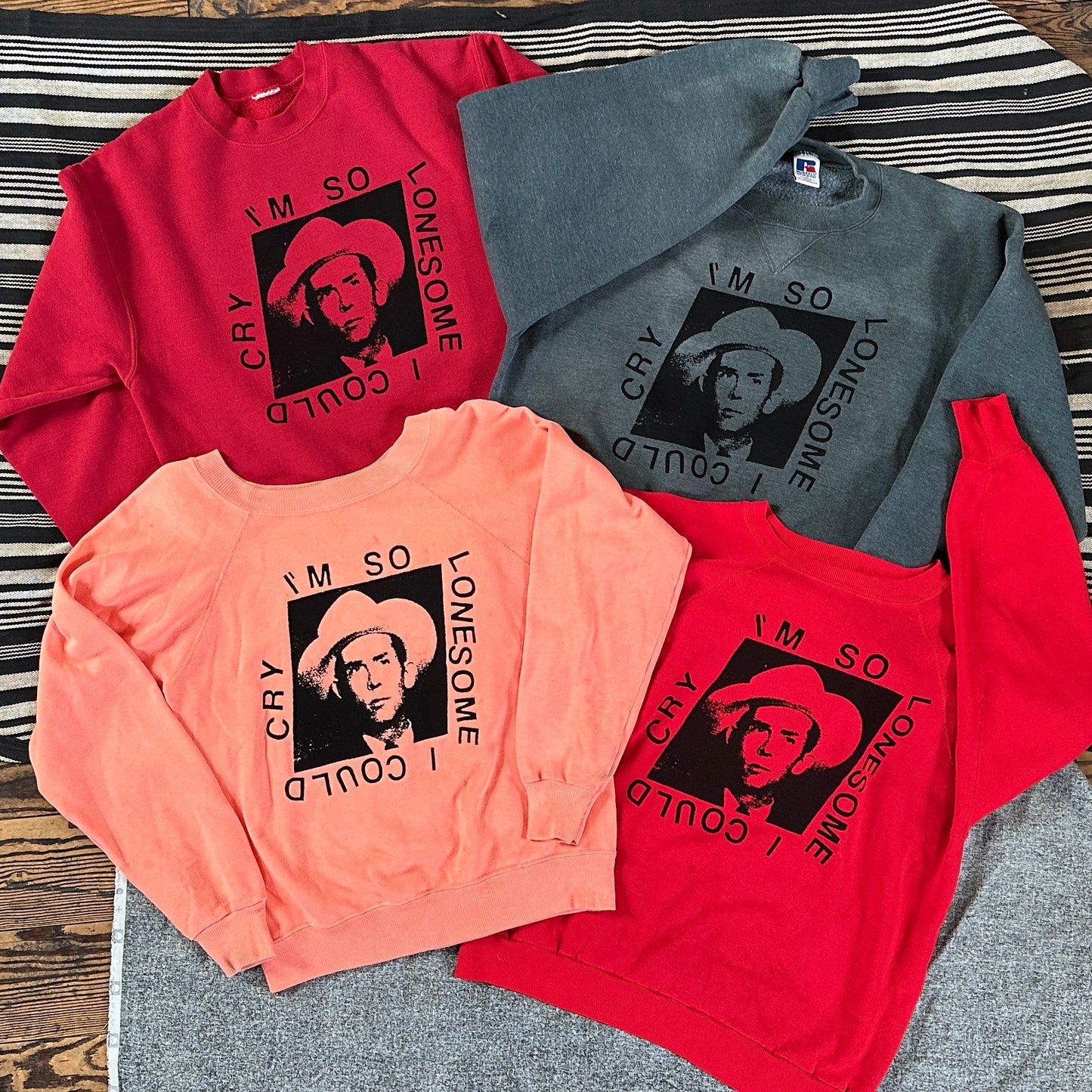 Hank Williams on Vintage Sweatshirt