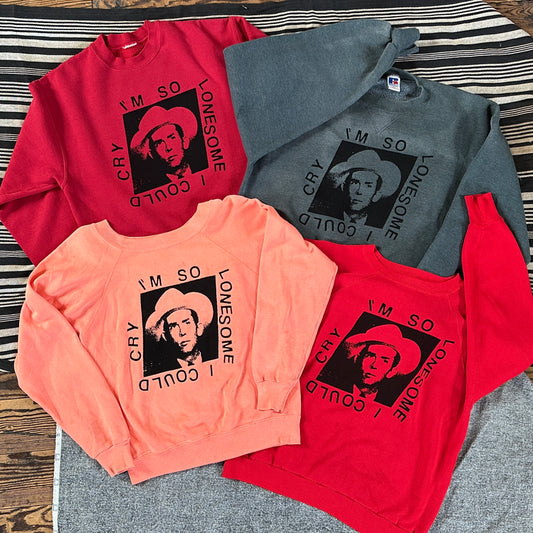 Hank Williams on Vintage Sweatshirt