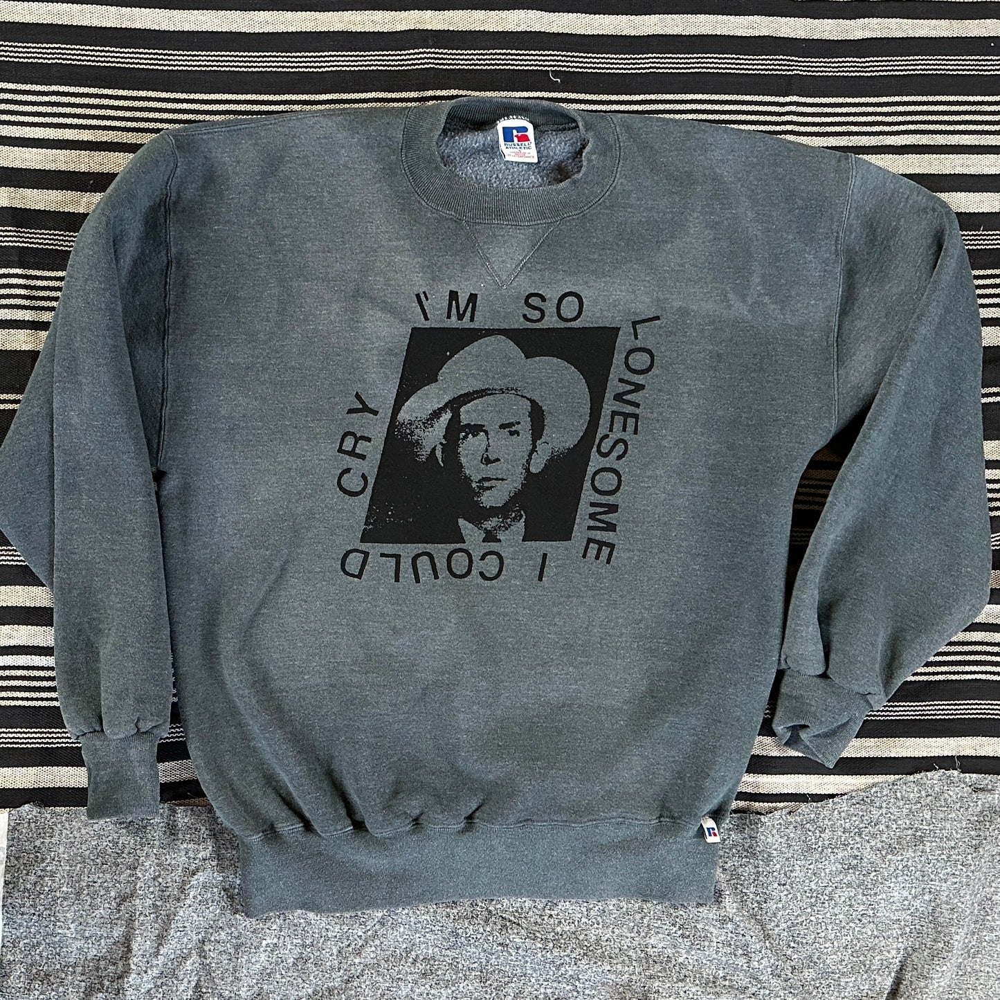 Hank Williams on Vintage Sweatshirt
